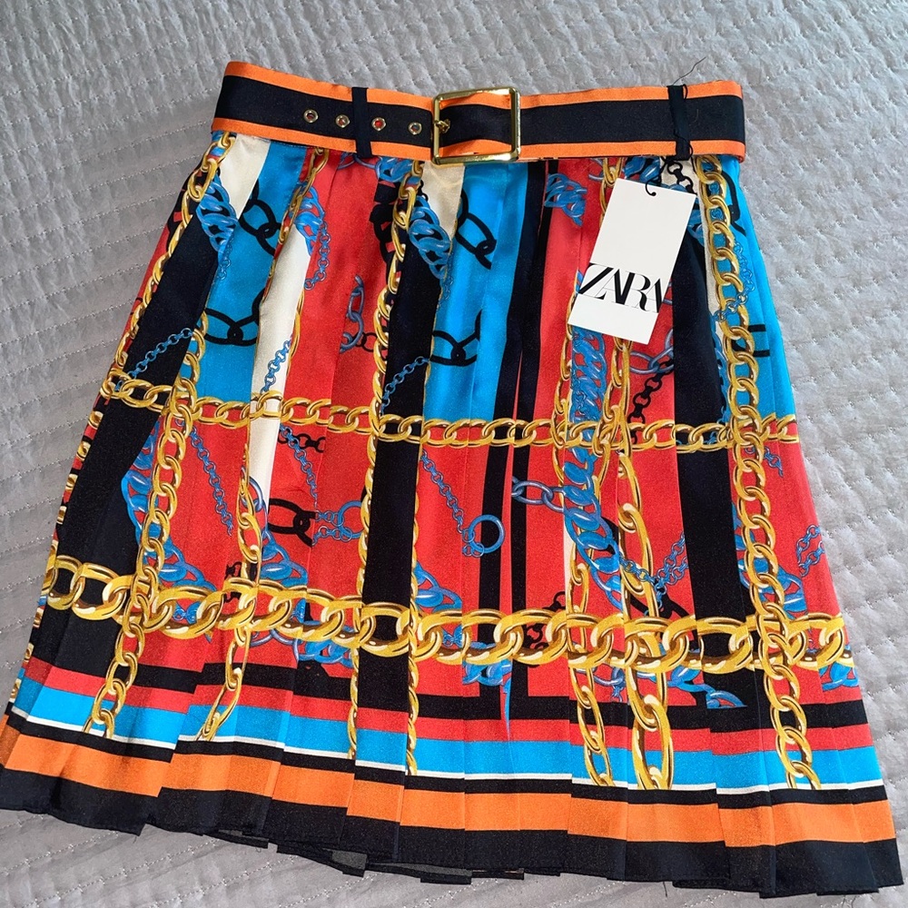 Zara pleated midi skirt